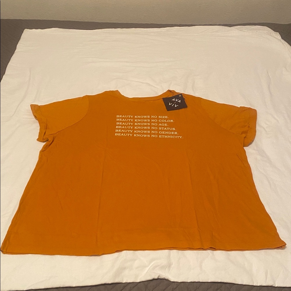 Ava & Viv Golden Orange Statement Tee